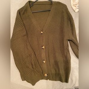 Olive Green Sweater/Cardigan